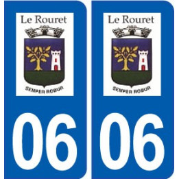 06 Le Rouret logo ville autocollant plaque stickers