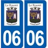 06 Le Rouret logo ville autocollant plaque stickers