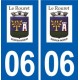 06 Le Rouret logo ville autocollant plaque stickers