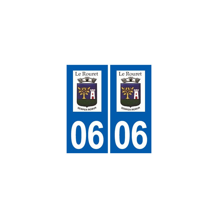 06 Le Rouret logo ville autocollant plaque stickers