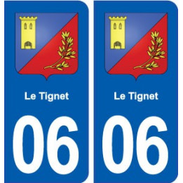 06 Le Tignet blason ville autocollant plaque stickers