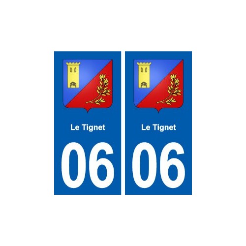 06 Le Tignet blason ville autocollant plaque stickers