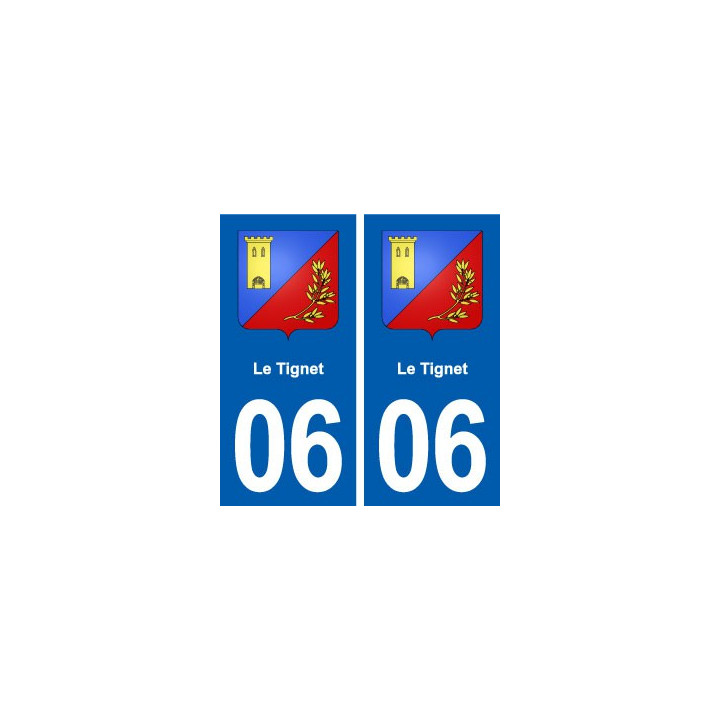 06 Le Tignet blason ville autocollant plaque stickers