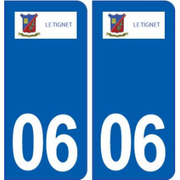 06 Le Tignet logo ville autocollant plaque stickers