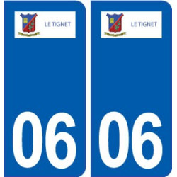 06 Le Tignet logo ville autocollant plaque stickers