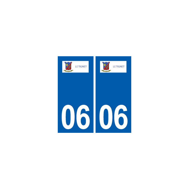 06 Le Tignet logo ville autocollant plaque stickers