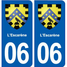 06 L'Escarène blason ville autocollant plaque stickers
