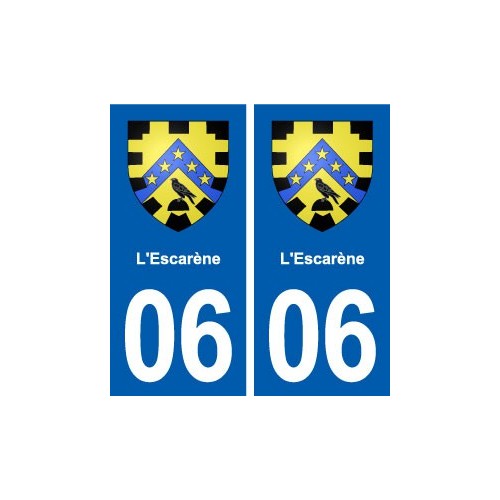 06 L'Escarène blason ville autocollant plaque stickers