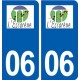 06 L'Escarène logo ville autocollant plaque stickers