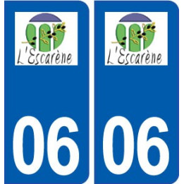 06 L'Escarène logo ville autocollant plaque stickers