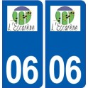 06 L'Escarène logo ville autocollant plaque stickers