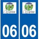 06 L'Escarène logo ville autocollant plaque stickers