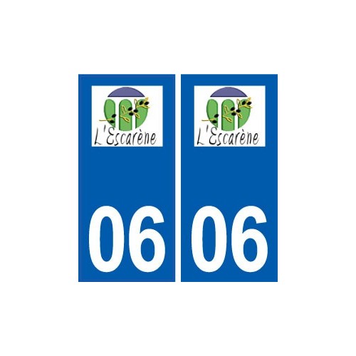 06 L'Escarène logo ville autocollant plaque stickers