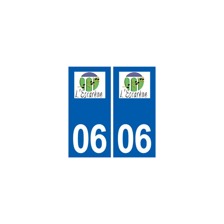 06 L'Escarène logo ville autocollant plaque stickers