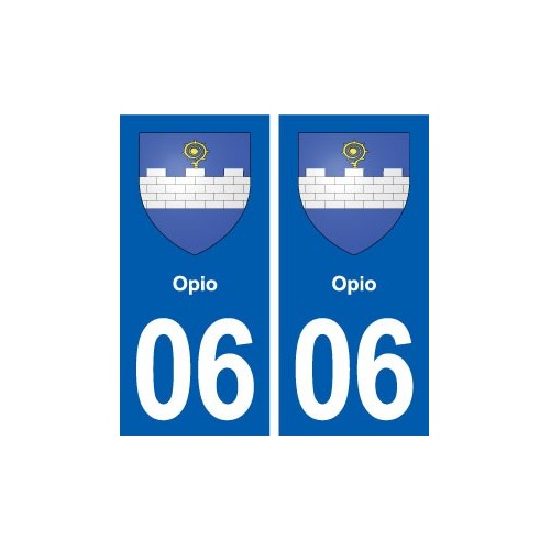 06 Opio blason ville autocollant plaque stickers