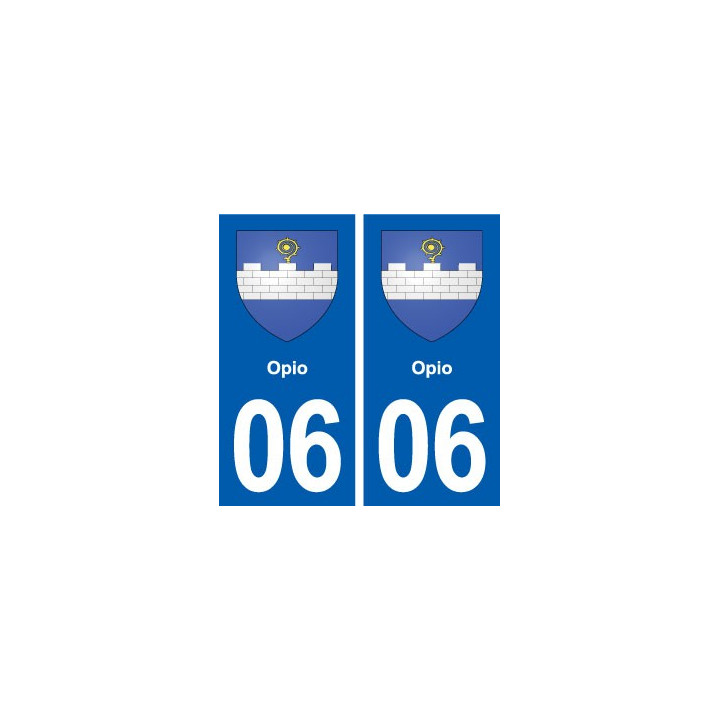 06 Opio blason ville autocollant plaque stickers