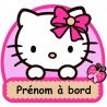 Autocollant Sticker Bébé à Bord Personnalisé Hello Kitty