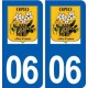 06 Opio logo ville autocollant plaque stickers