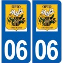 06 Opio logo ville autocollant plaque stickers