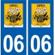06 Opio logo ville autocollant plaque stickers