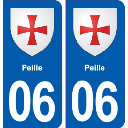 06 Peille blason ville autocollant plaque stickers
