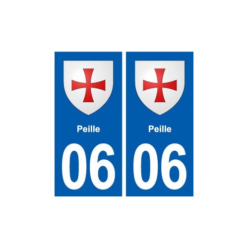 06 Peille blason ville autocollant plaque stickers