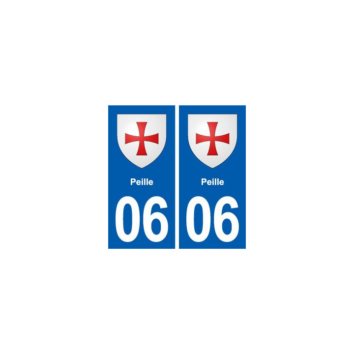 06 Peille blason ville autocollant plaque stickers