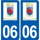 06 Peille logo ville autocollant plaque stickers