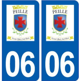 06 Peille logo ville autocollant plaque stickers