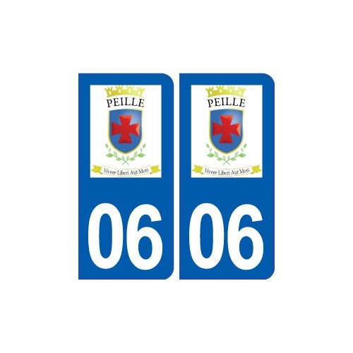 06 Peille logo ville autocollant plaque stickers