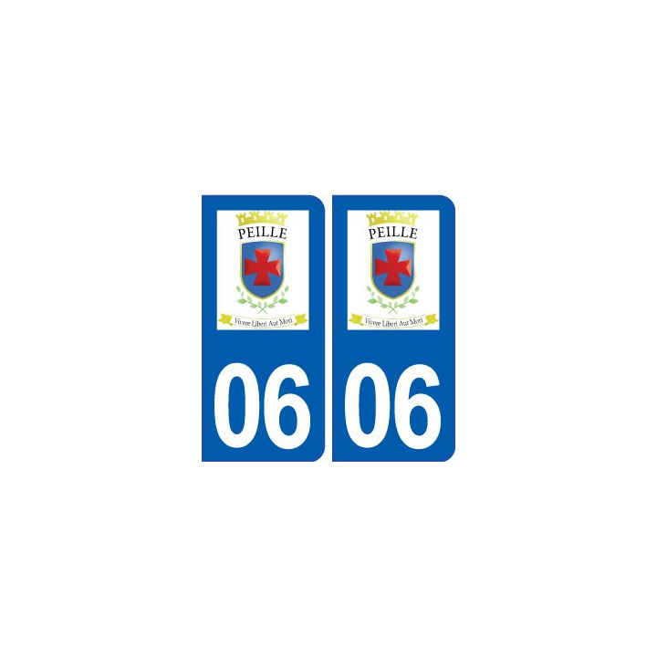 06 Peille logo ville autocollant plaque stickers