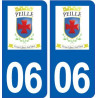 06 Peille logo ville autocollant plaque stickers