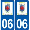 06 Peille logo ville autocollant plaque stickers