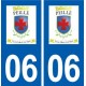 06 Peille logo ville autocollant plaque stickers