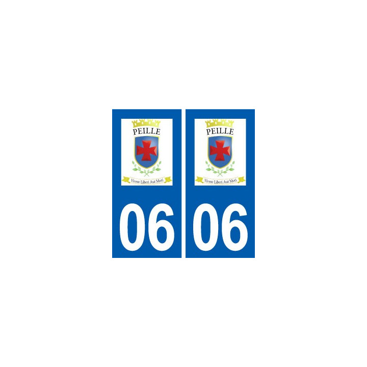 06 Peille logo ville autocollant plaque stickers