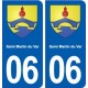 06 Saint Martin du Var blason ville autocollant plaque stickers