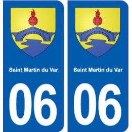 06 Saint Martin du Var blason ville autocollant plaque stickers