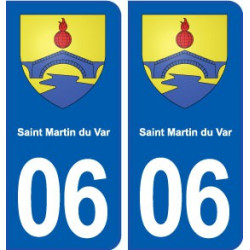 06 Saint Martin du Var blason ville autocollant plaque stickers