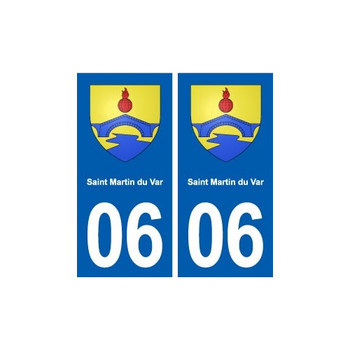 06 Saint Martin du Var blason ville autocollant plaque stickers