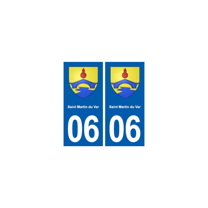 06 Saint Martin du Var blason ville autocollant plaque stickers