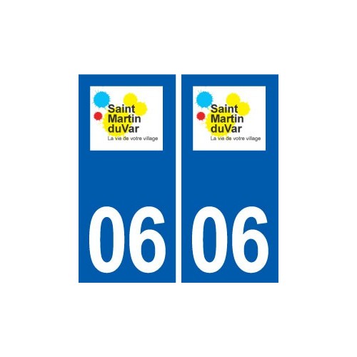 06 Saint Martin du Var logo ville autocollant plaque stickers