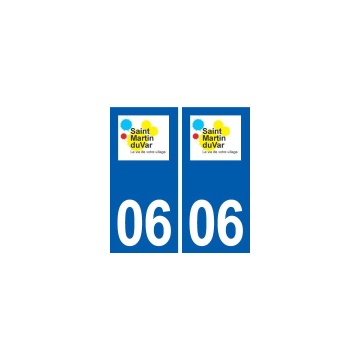 06 Saint Martin du Var logo ville autocollant plaque stickers