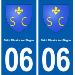 06 Saint-Cézaire-sur-Siagne blason ville autocollant plaque stickers