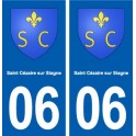06 Saint-Cézaire-sur-Siagne blason ville autocollant plaque stickers