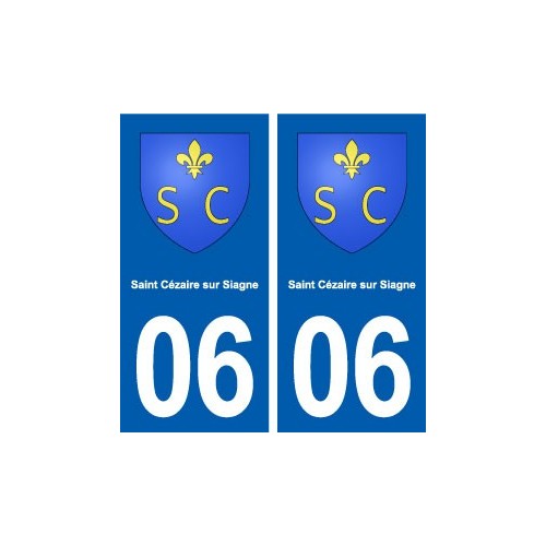 06 Saint-Cézaire-sur-Siagne blason ville autocollant plaque stickers