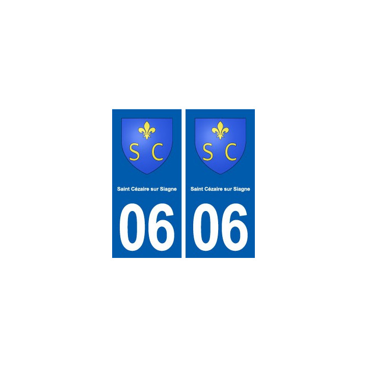 06 Saint-Cézaire-sur-Siagne blason ville autocollant plaque stickers