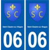 06 Saint-Cézaire-sur-Siagne blason ville autocollant plaque stickers