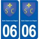 06 Saint-Cézaire-sur-Siagne blason ville autocollant plaque stickers