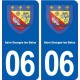 06 Saint-Georges-les-Bains blason ville autocollant plaque stickers