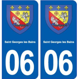 06 Saint-Georges-les-Bains blason ville autocollant plaque stickers